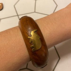 Wooden elephant bracelet